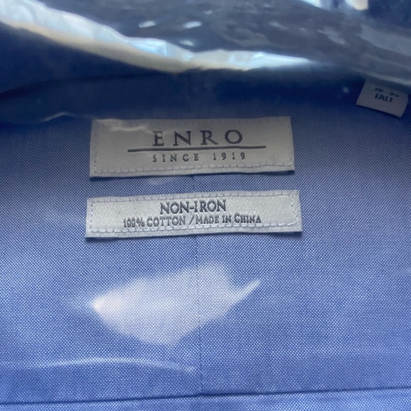 ENRO Light Blue Dress shirt 18.5 38-39 - Picture 3 of 4